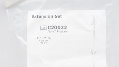 CareFusion C20022 Alaris Products Extension Set 3mL x 20inch